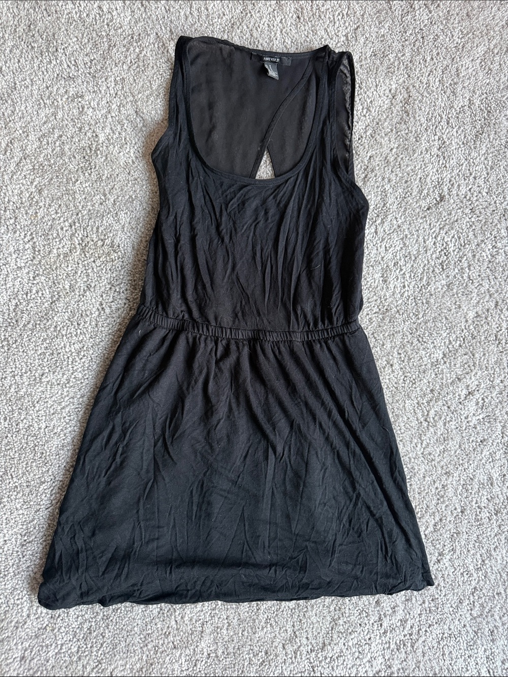 Forever 21 Black Sleeveless Scoop Neck Dress